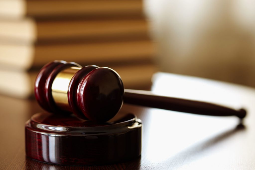 gavel, selective focus on nearestl part