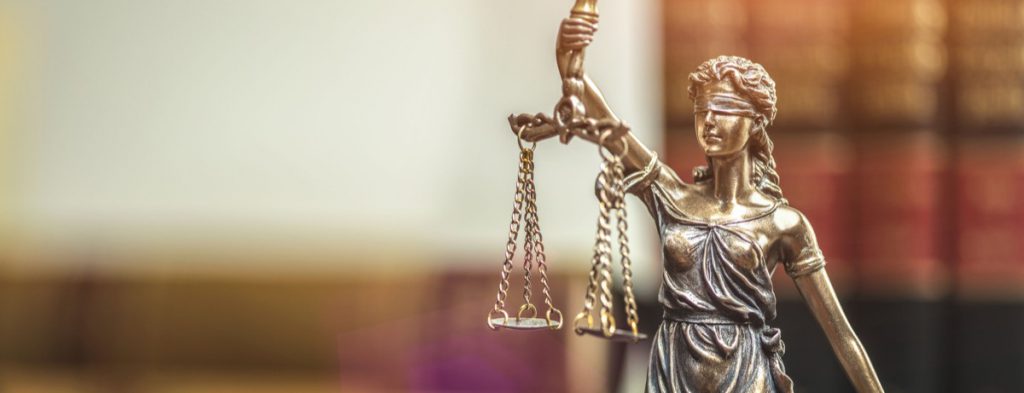The Statue of Justice - lady justice or Iustitia / Justitia the Roman goddess of Justice